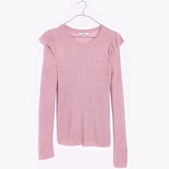 Madewell Sweaters - ⏱Sale⏱ Madewell Ruffle Sleeve Pullover